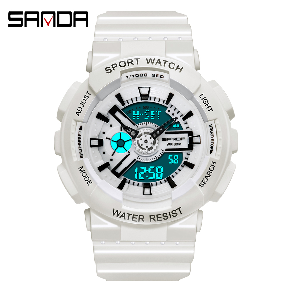 Luxury Watch White - Fashion Sanda Top Brand Sport all'aria