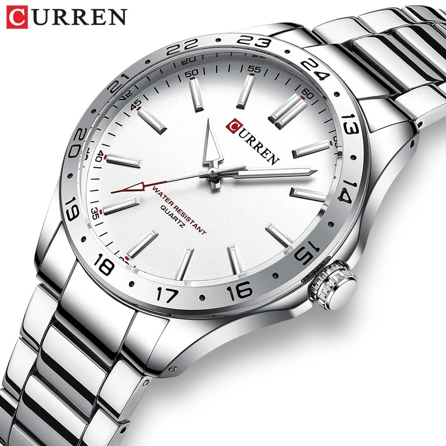 Luxury Watch White - CURREN 8452 Orologio da Polso da