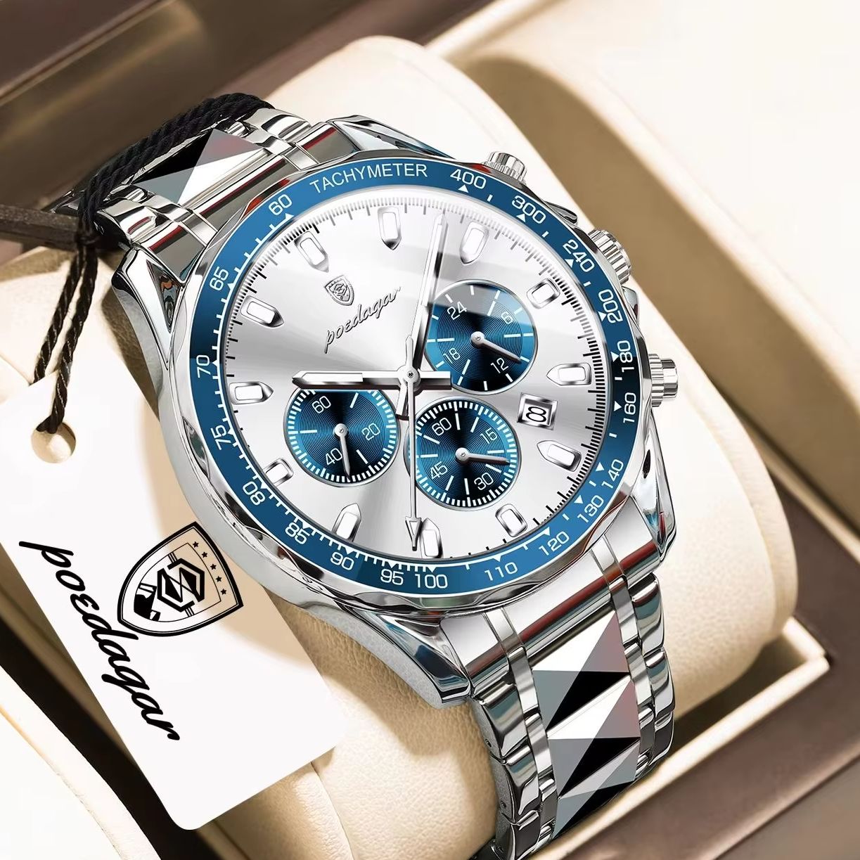 POEDAGAR Orologio da Uomo di A - Luxury Watch White recensione e prezzo